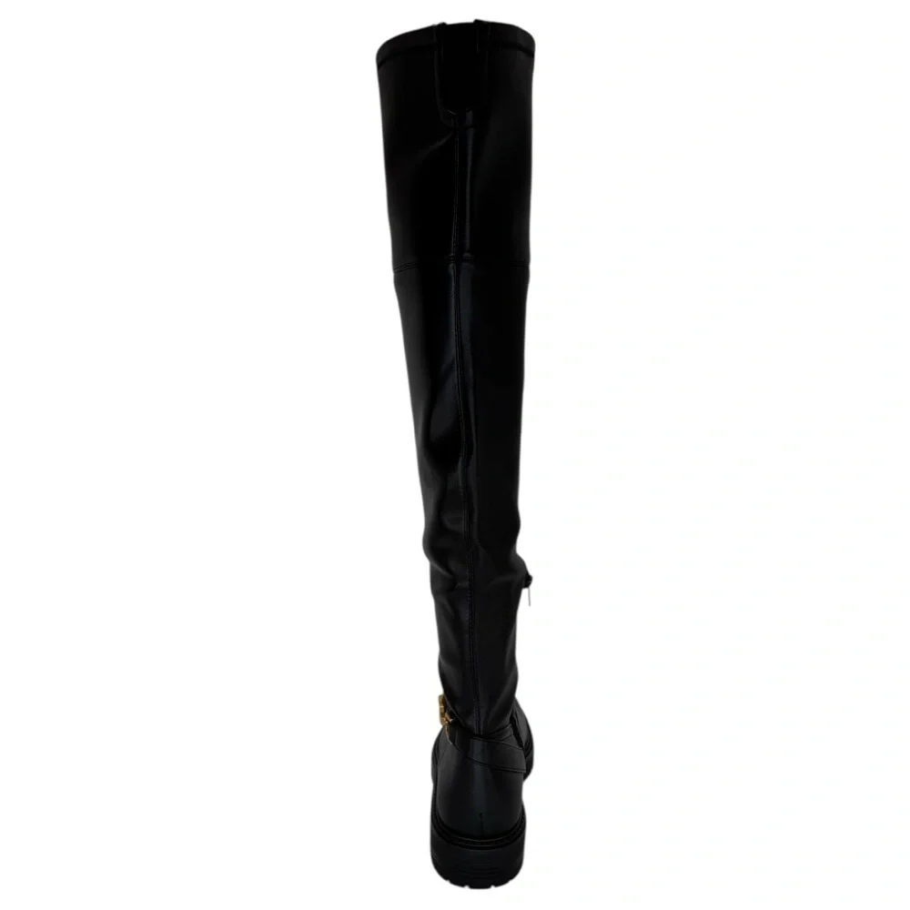 Guess Jellio Black Faux Leather OTK Womens Boots Size 5M